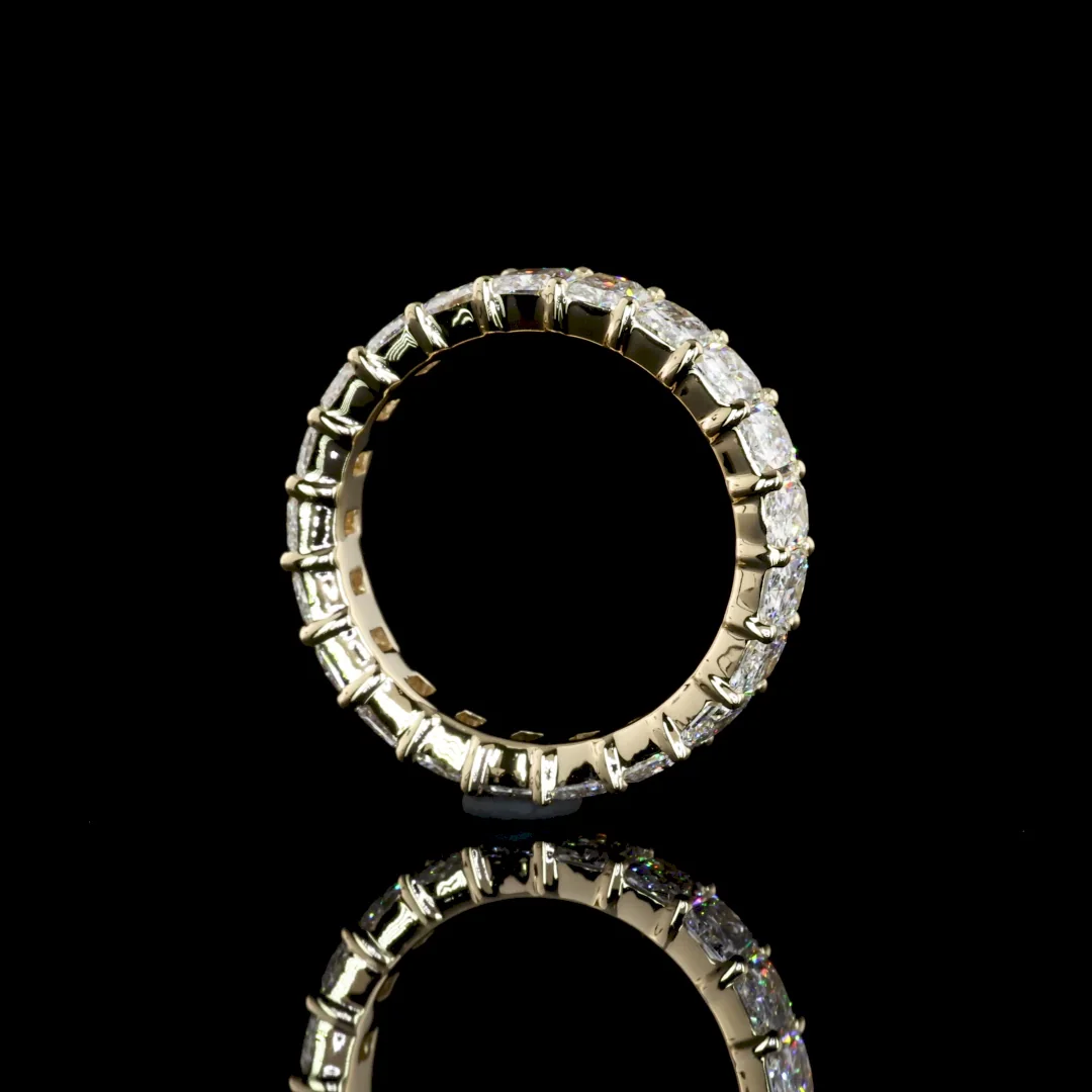 5.91 Cts 14k Yellow Gold Radiant Shape Eternity Band Eternity Band - Image 3