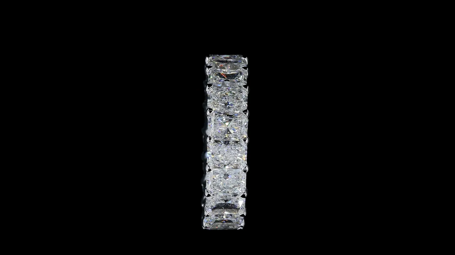 8.99 Cts Platinum Radiant Shape Eternity Band Eternity Band - Image 4