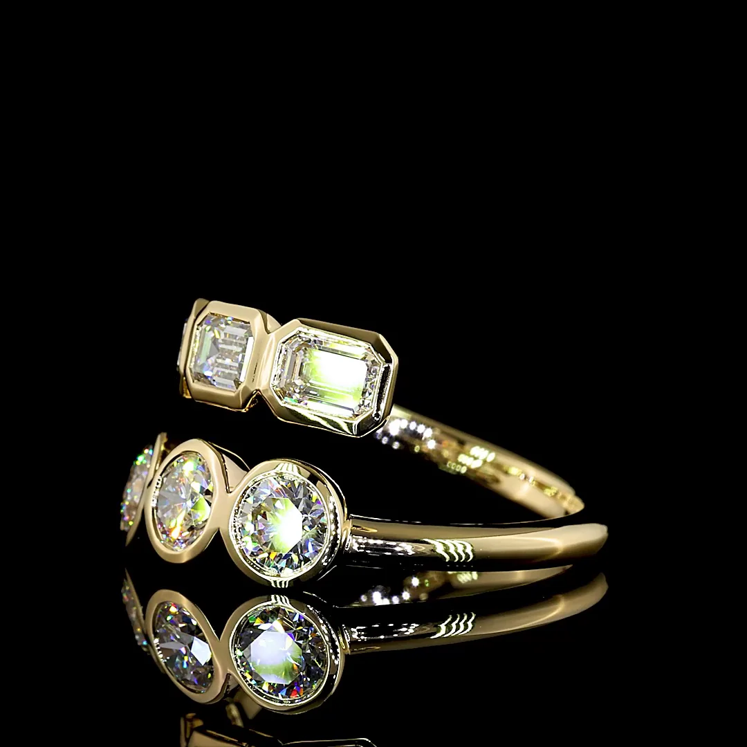 1.79 Cts 14k Yellow Gold Mix Shape Special Eternity Band - Image 2