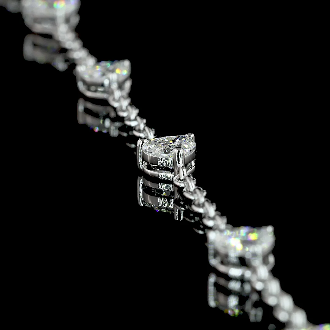 9.4 Cts 14k White Gold Mix Shape Special Necklace - Image 2