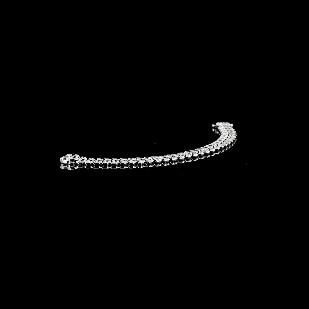 11.19 Cts 14k White Gold Mix Shape Tennis Bracelet - Video