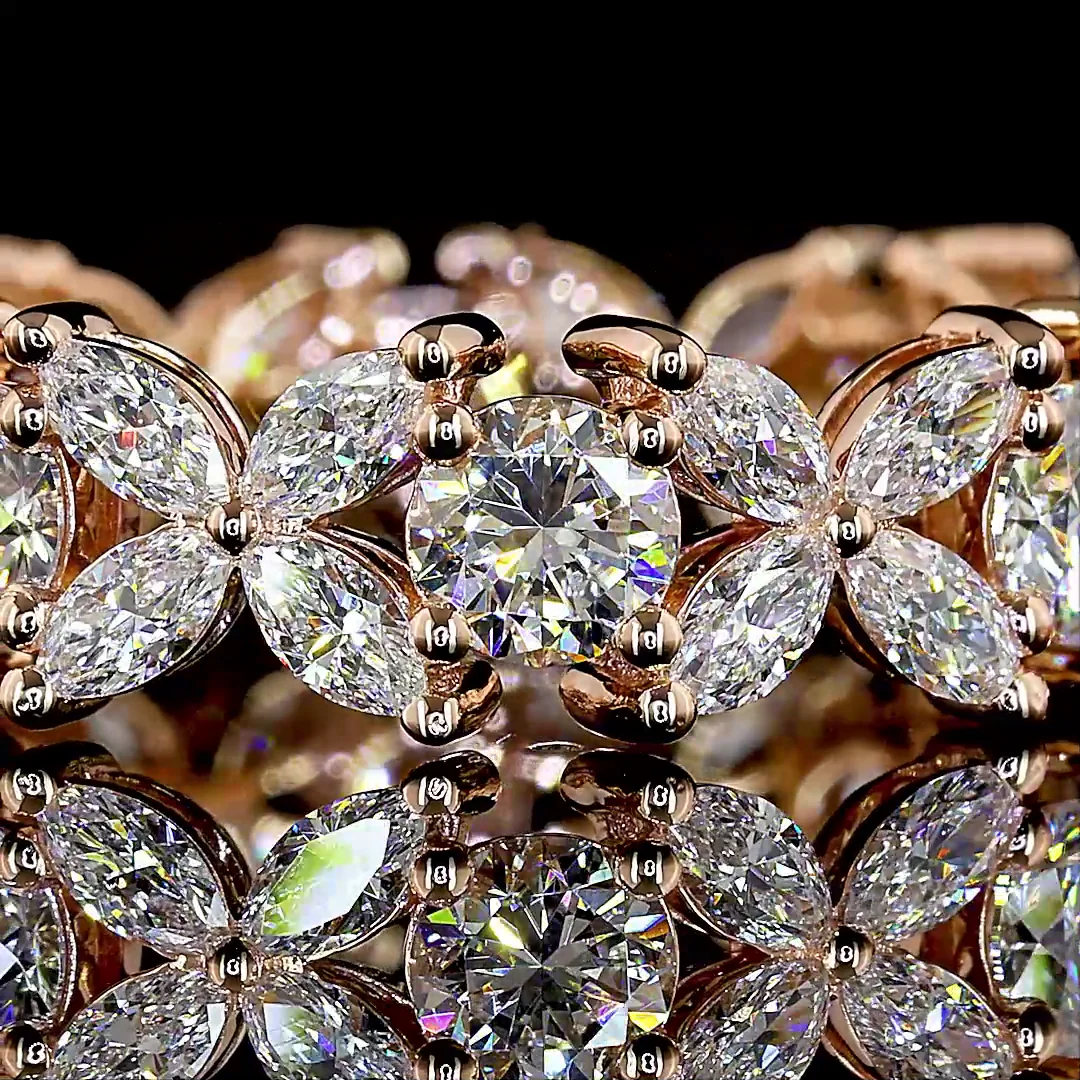 2.34 Cts 14k Rose Gold Mix Shape Eternity Band Eternity Band - Image 3