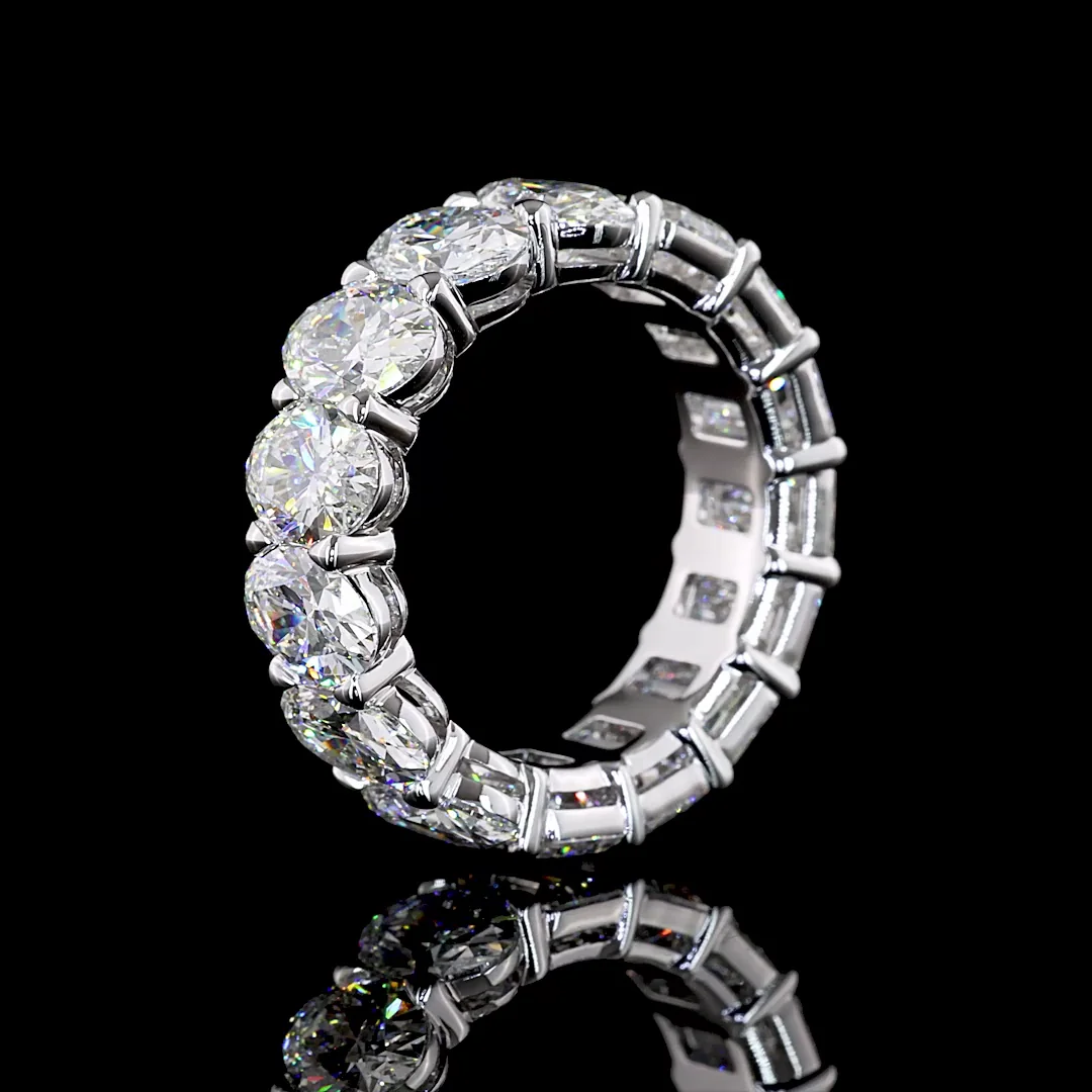 9.99 Cts 14k White Gold Mix Shape Eternity Band Eternity Band - Image 4