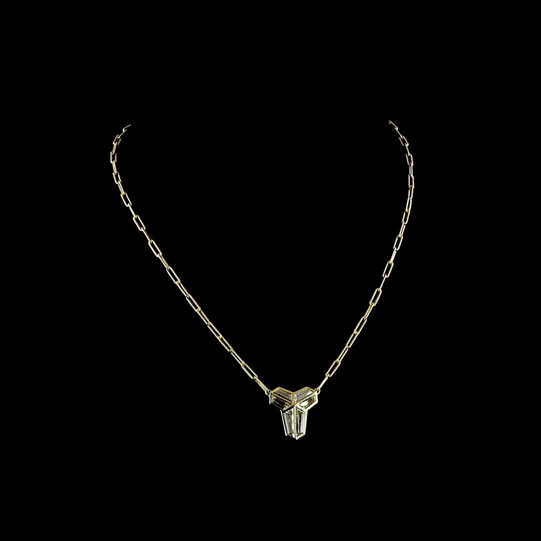 3.13 Cts 14k Yellow Gold Shape Pendant Pendant - Video