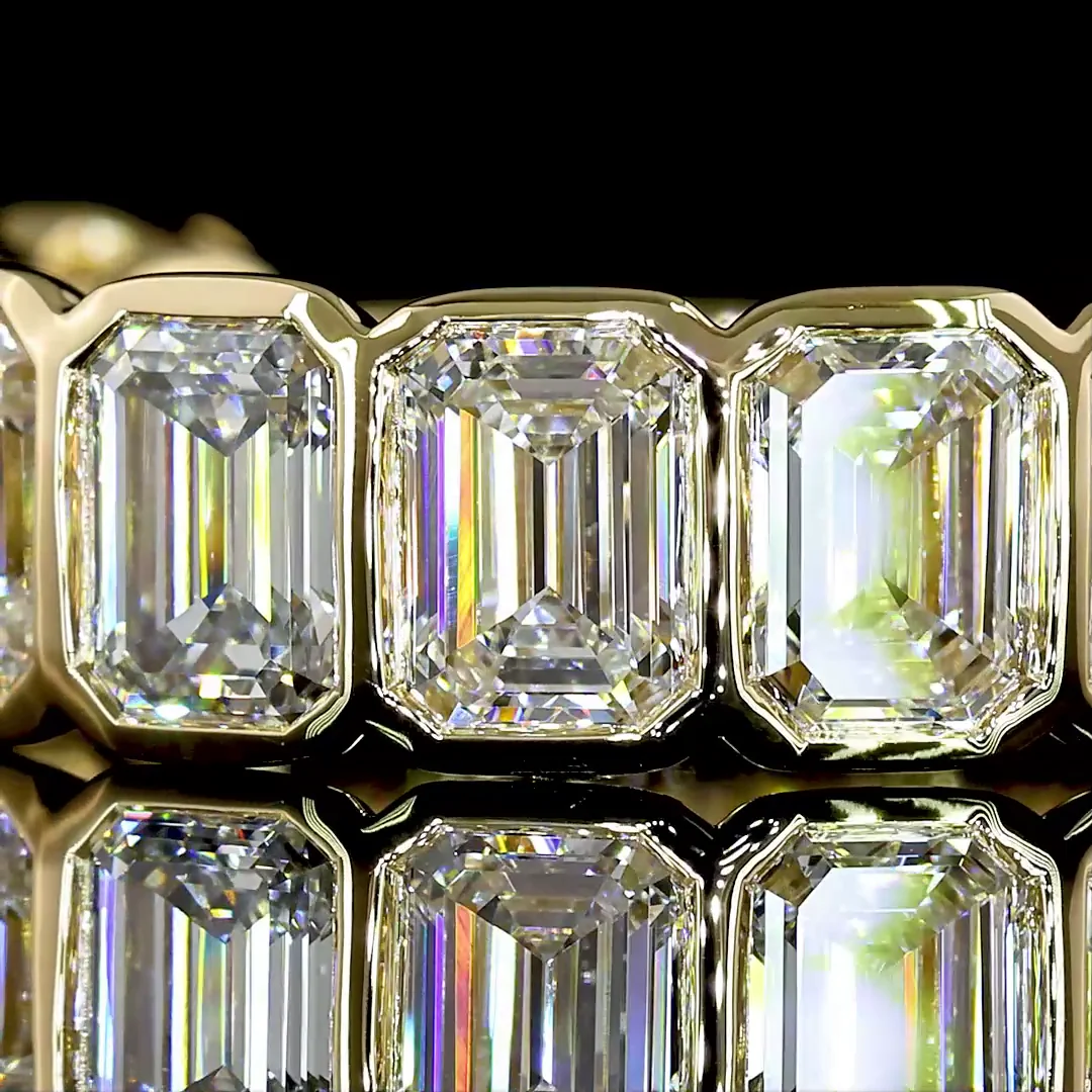 4.63 Cts 14k White Gold Round Shape 3/4 Band Eternity Band - Image 3