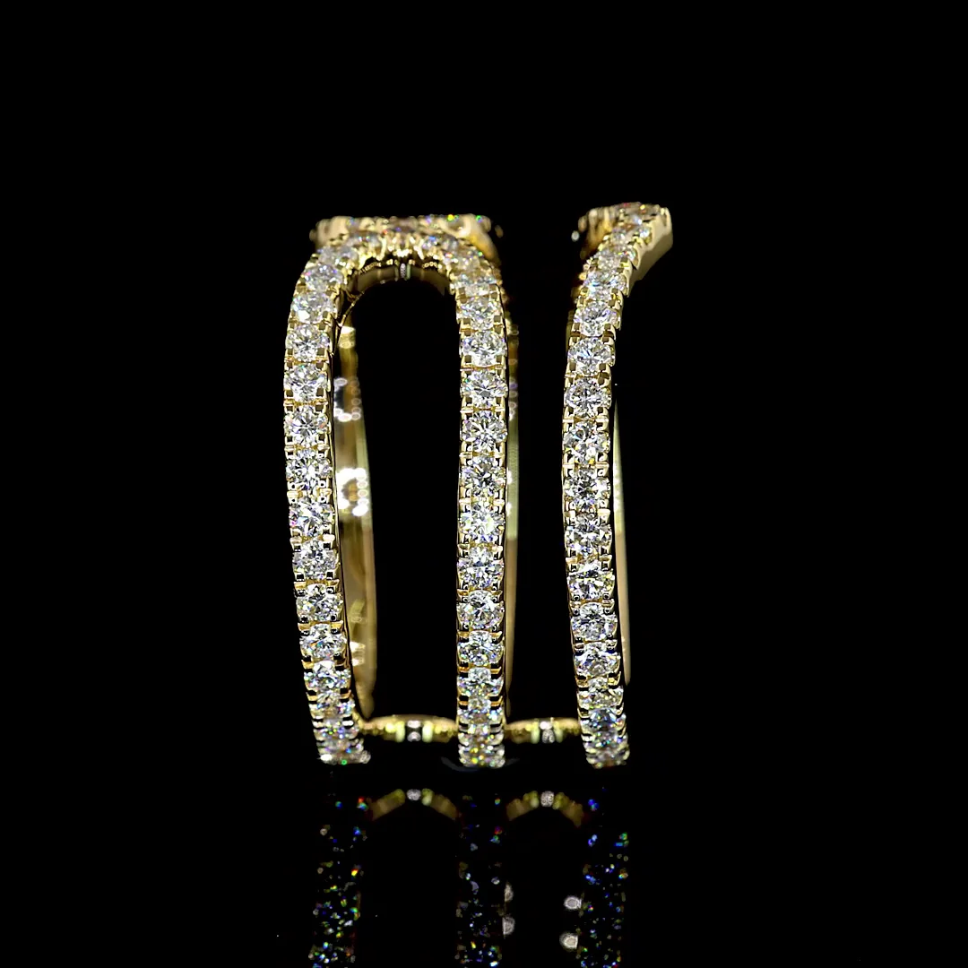 1.62 Cts 14k Yellow Gold Round Shape Special Eternity Band - Image 2