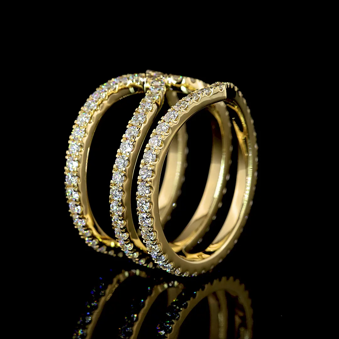 1.62 Cts 14k Yellow Gold Round Shape Special Eternity Band - Image 4