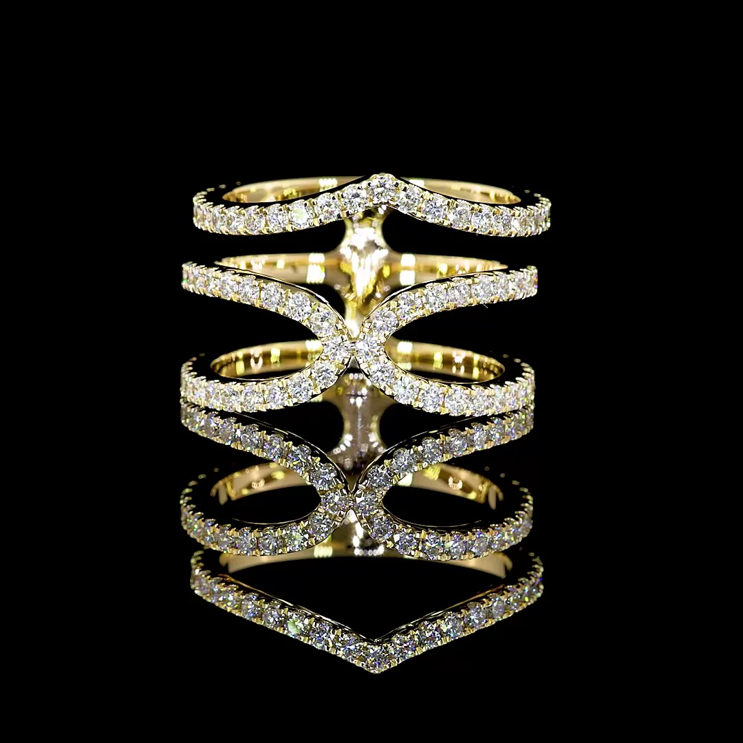 1.62 Cts 14k Yellow Gold Round Shape Special Eternity Band - Video