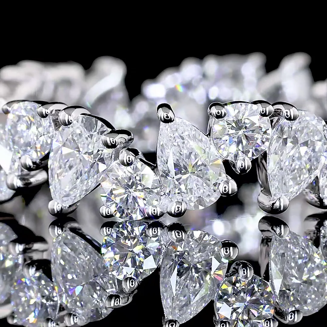 2.13 Cts 14k White Gold Mix Shape Eternity Band Eternity Band - Image 3