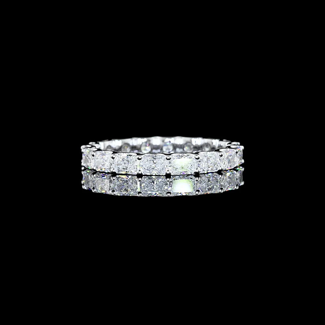 1.89 Cts 14k White Gold Radiant Shape Eternity Band Eternity Band - Image 3
