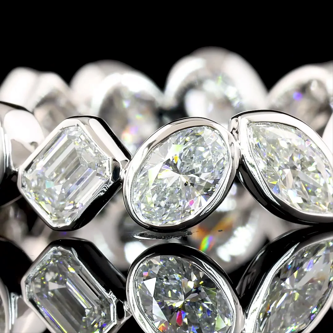 2.78 Cts 14k White Gold Mix Shape Eternity Band Eternity Band - Image 2