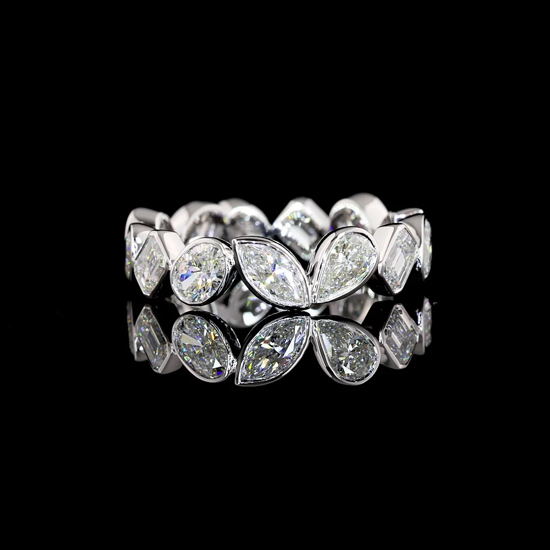 2.78 Cts 14k White Gold Mix Shape Eternity Band Eternity Band - Video