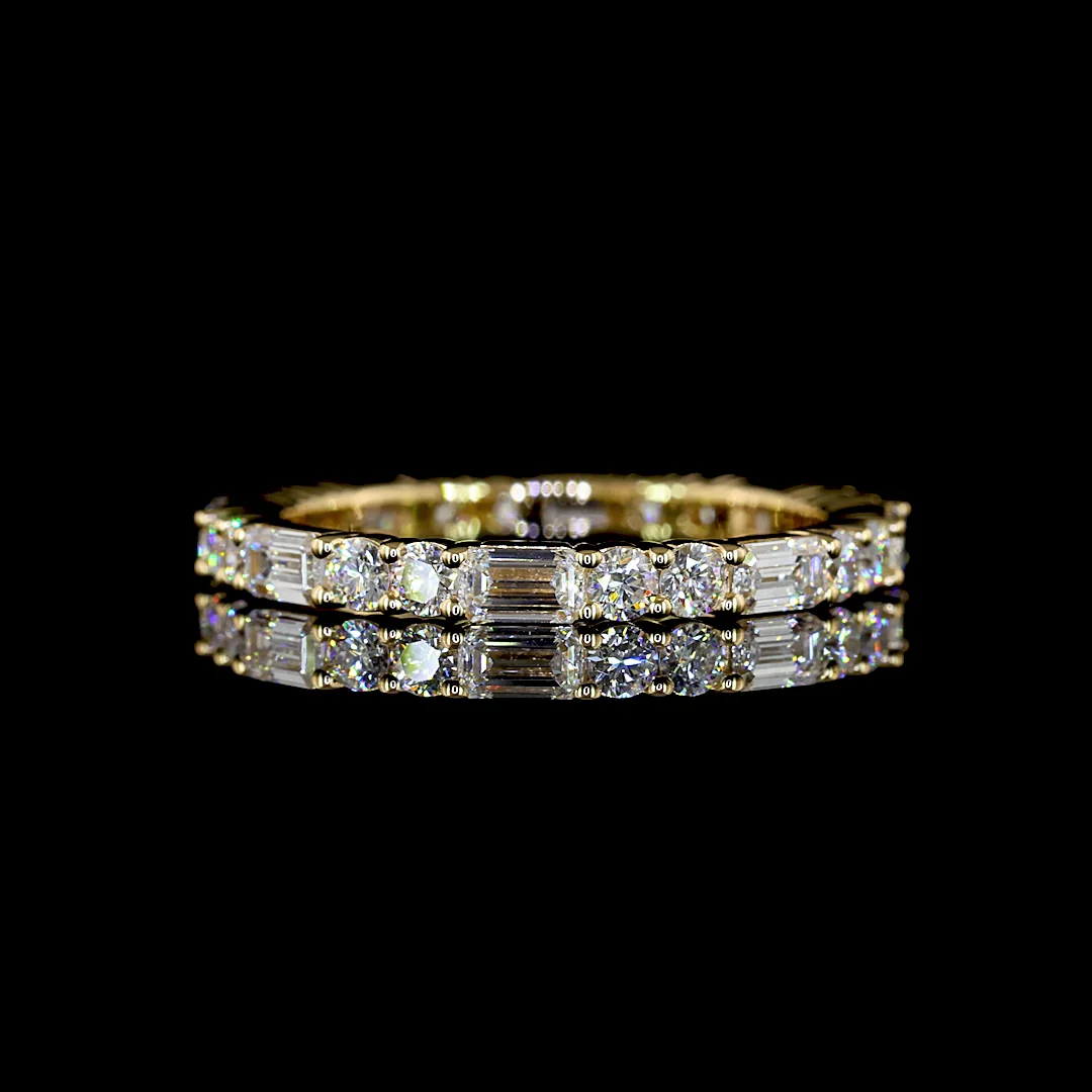 1.23 Cts 18k Yellow Gold Mix Shape Eternity Band Eternity Band - Video