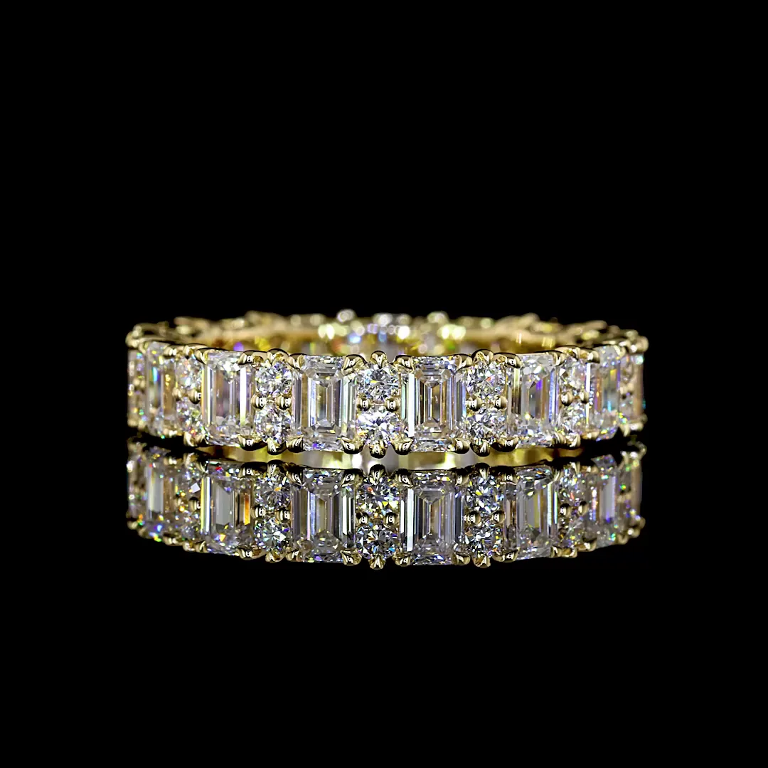 2.57 Cts 14k Yellow Gold Mix Shape Eternity Band Eternity Band - Video