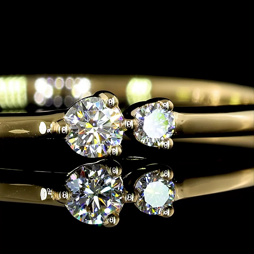 0.07 Cts 14k Yellow Gold Round Shape Solitaire Ring - Image 3