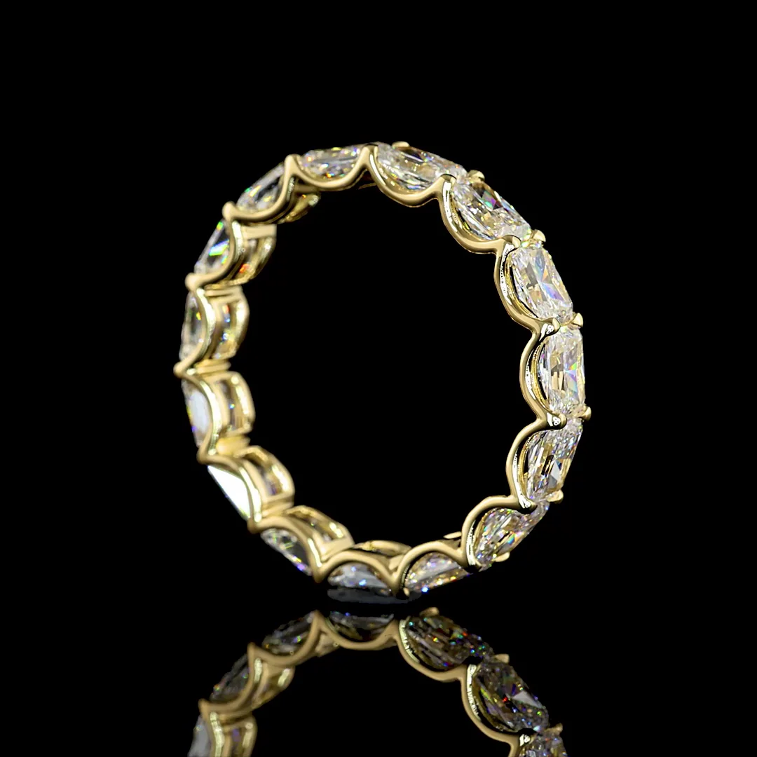 3.28 Cts 14k Yellow Gold Radiant Shape Eternity Band Eternity Band - Image 4