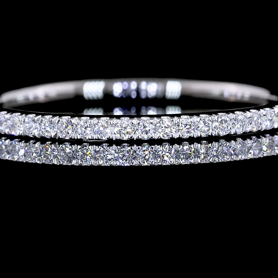0.29 Cts Platinum Round Shape Eternity Band Eternity Band - Image 3