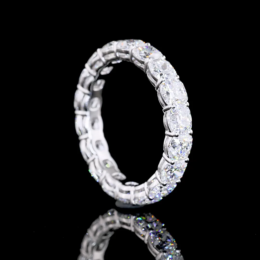 4.4 Cts 14k White Gold Square Cushion Brilliant Shape Eternity Band Eternity Band - Image 2