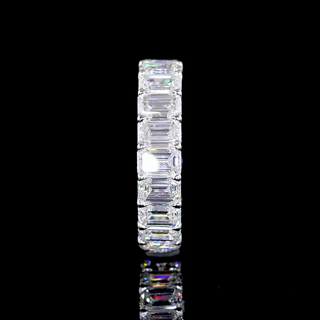 7.28 Cts 14k White Gold Mix Shape Eternity Band Eternity Band - Image 4