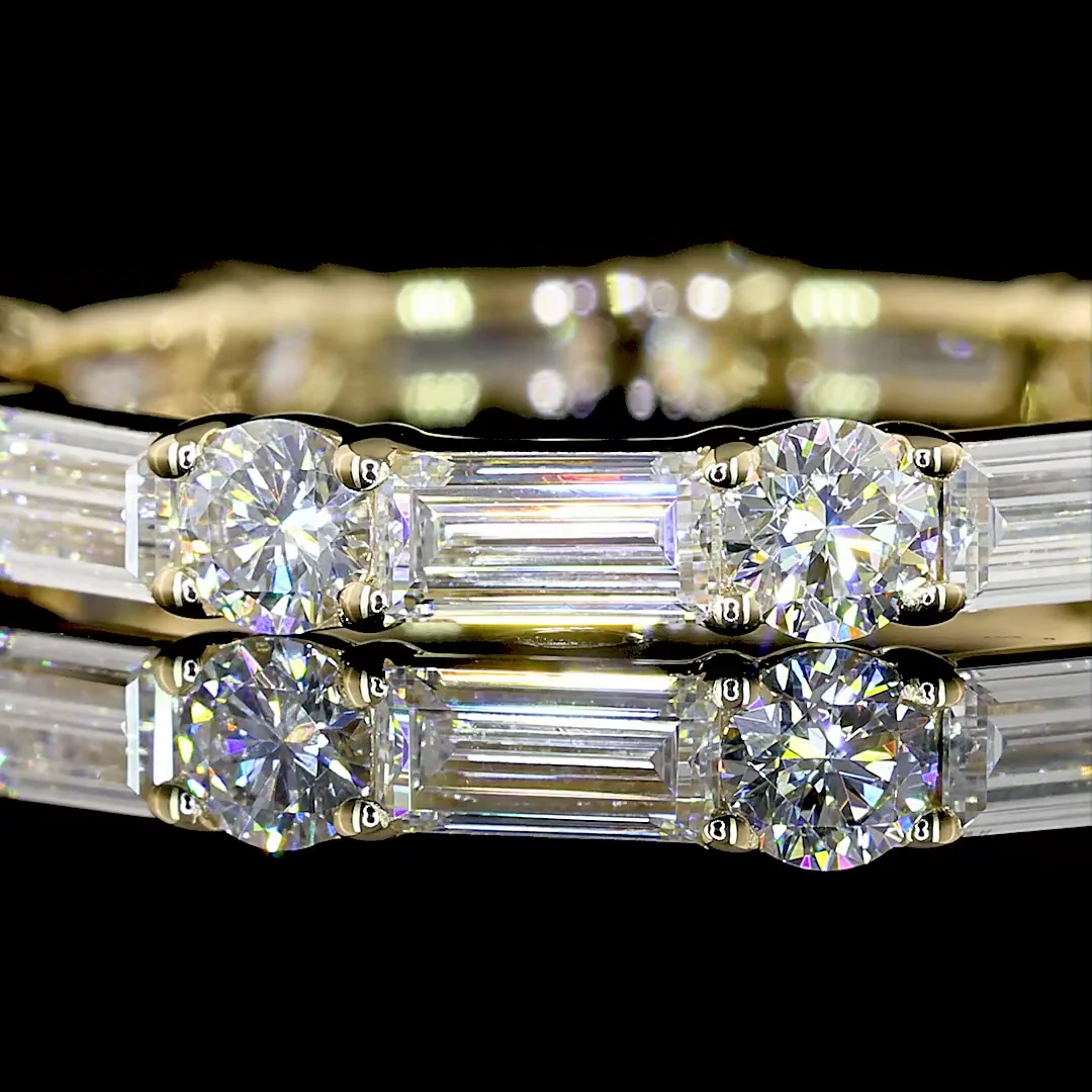 1.73 Cts 14k Yellow Gold Baguette Shape Eternity Band Eternity Band - Image 3