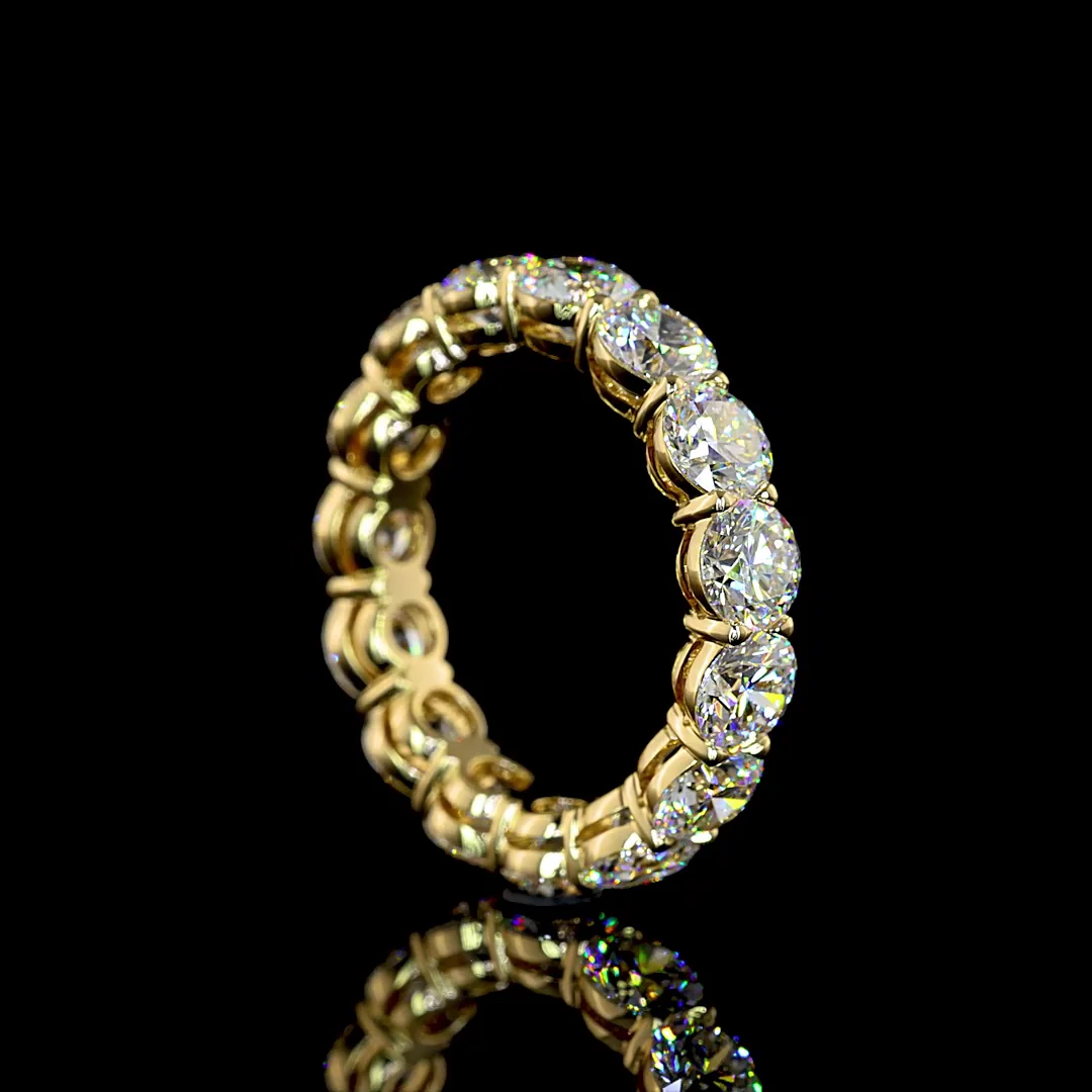 5.03 Cts 14k Yellow Gold Round Shape Eternity Band Eternity Band - Image 2