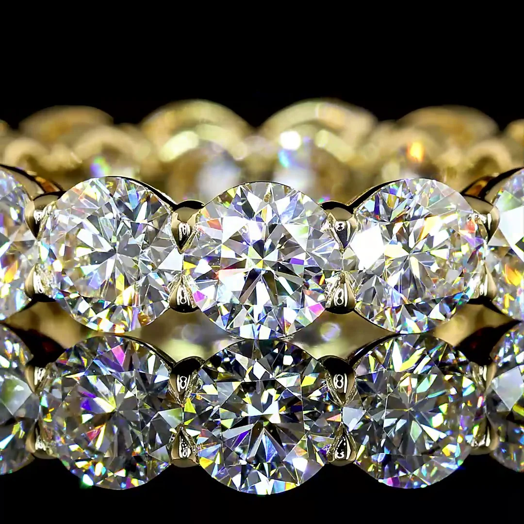 5.03 Cts 14k Yellow Gold Round Shape Eternity Band Eternity Band - Image 3