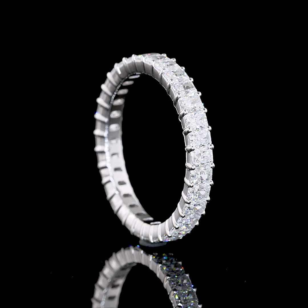 1.8 Cts 14k White Gold Radiant Shape Eternity Band Eternity Band - Image 2