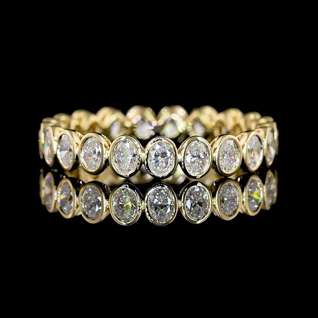 1.08 Cts 14k Yellow Gold Oval Shape Eternity Band Eternity Band - Video