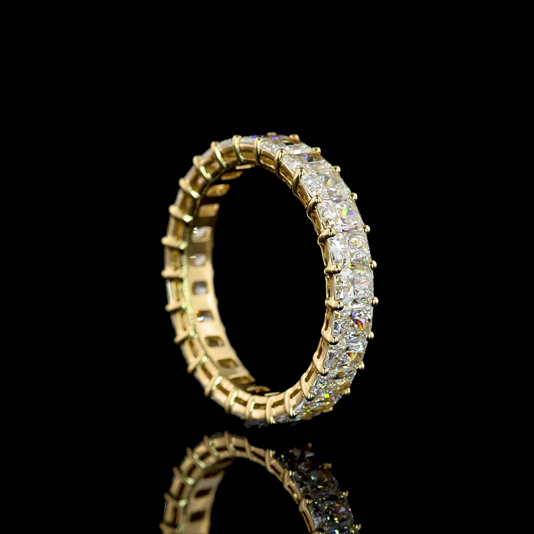 2.99 Cts 14k Yellow Gold Radiant Shape Eternity Band Eternity Band - Image 2