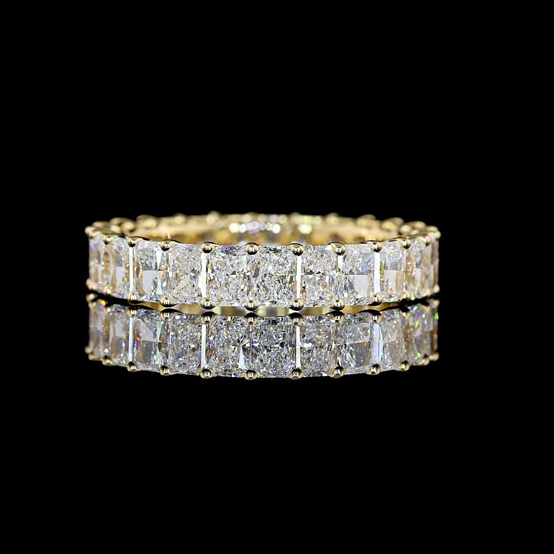 2.99 Cts 14k Yellow Gold Radiant Shape Eternity Band Eternity Band - Video