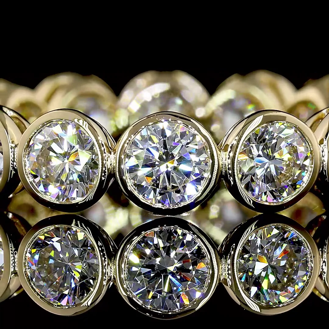 3.13 Cts 14k Yellow Gold Round Shape Eternity Band Eternity Band - Image 3