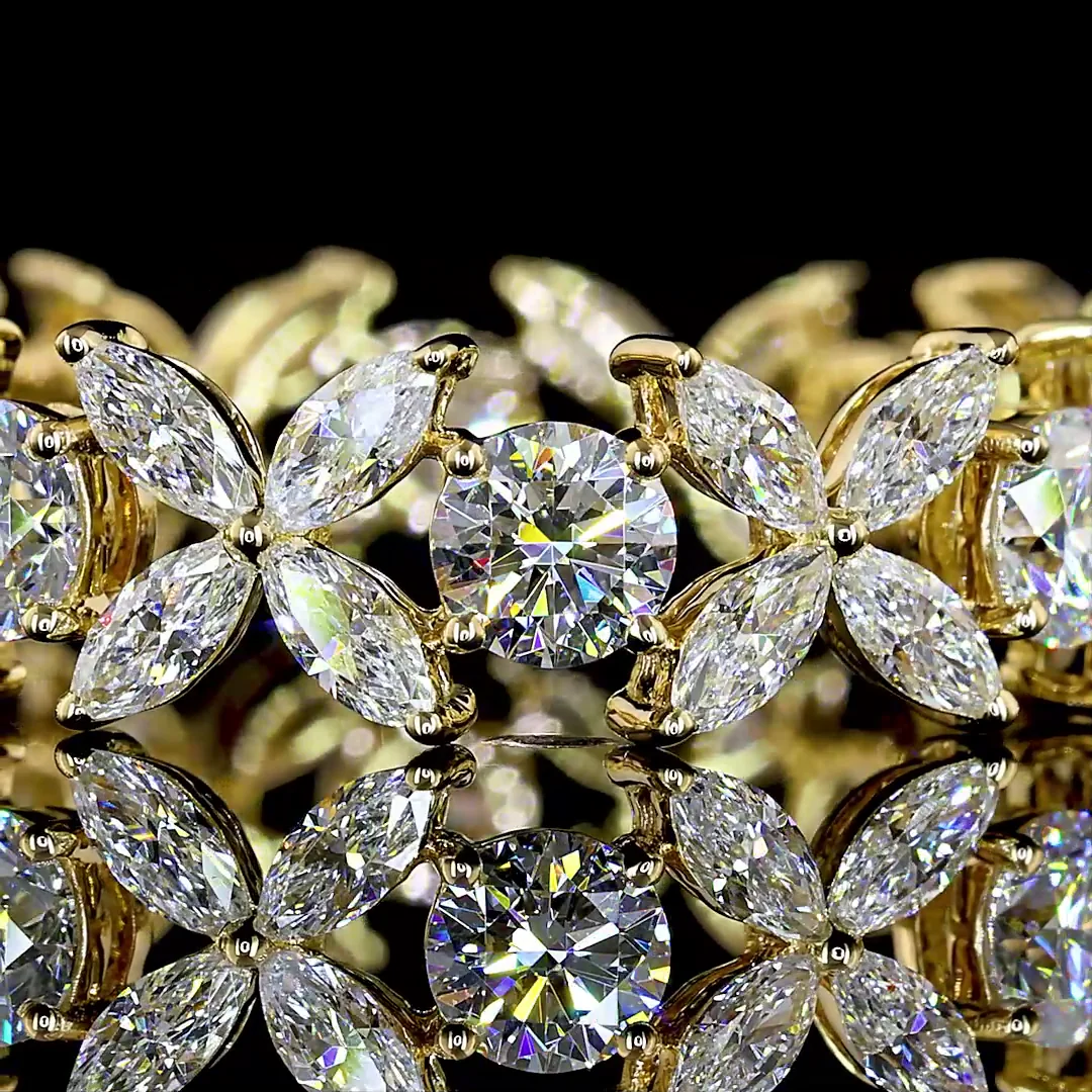 2.35 Cts 14k Yellow Gold Round Shape Special Eternity Band - Image 3