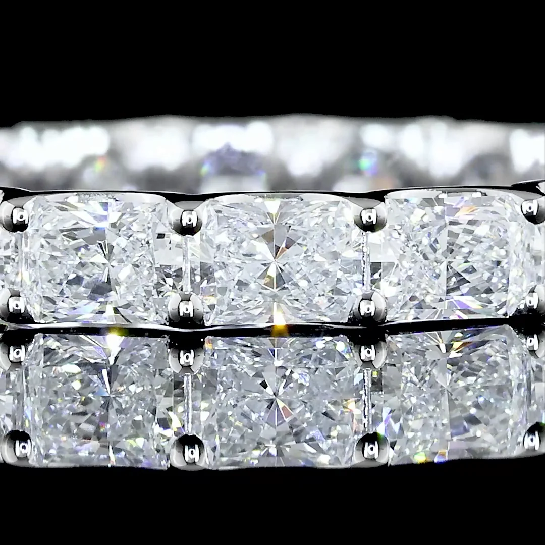 2.06 Cts 14k White Gold Radiant Shape Eternity Band Eternity Band - Image 2