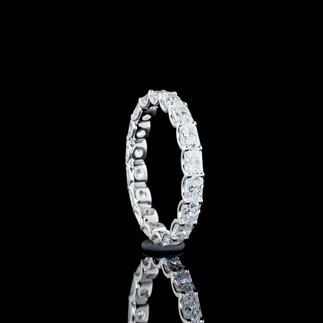 2.06 Cts 14k White Gold Radiant Shape Eternity Band Eternity Band - Image 4