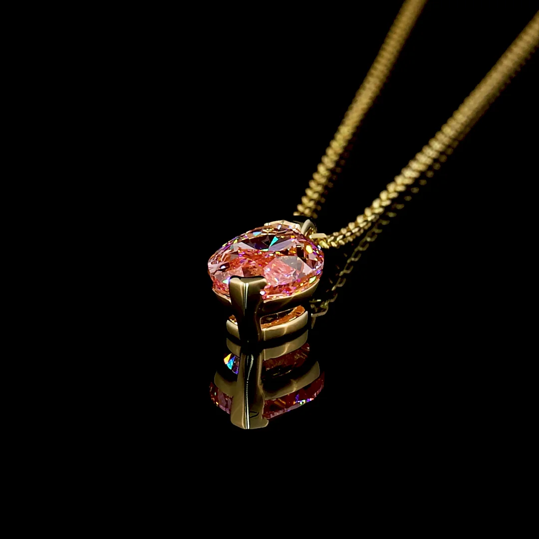 1.53 Cts 14k Yellow Gold Marquise Shape Solitaire Pendant - Image 4