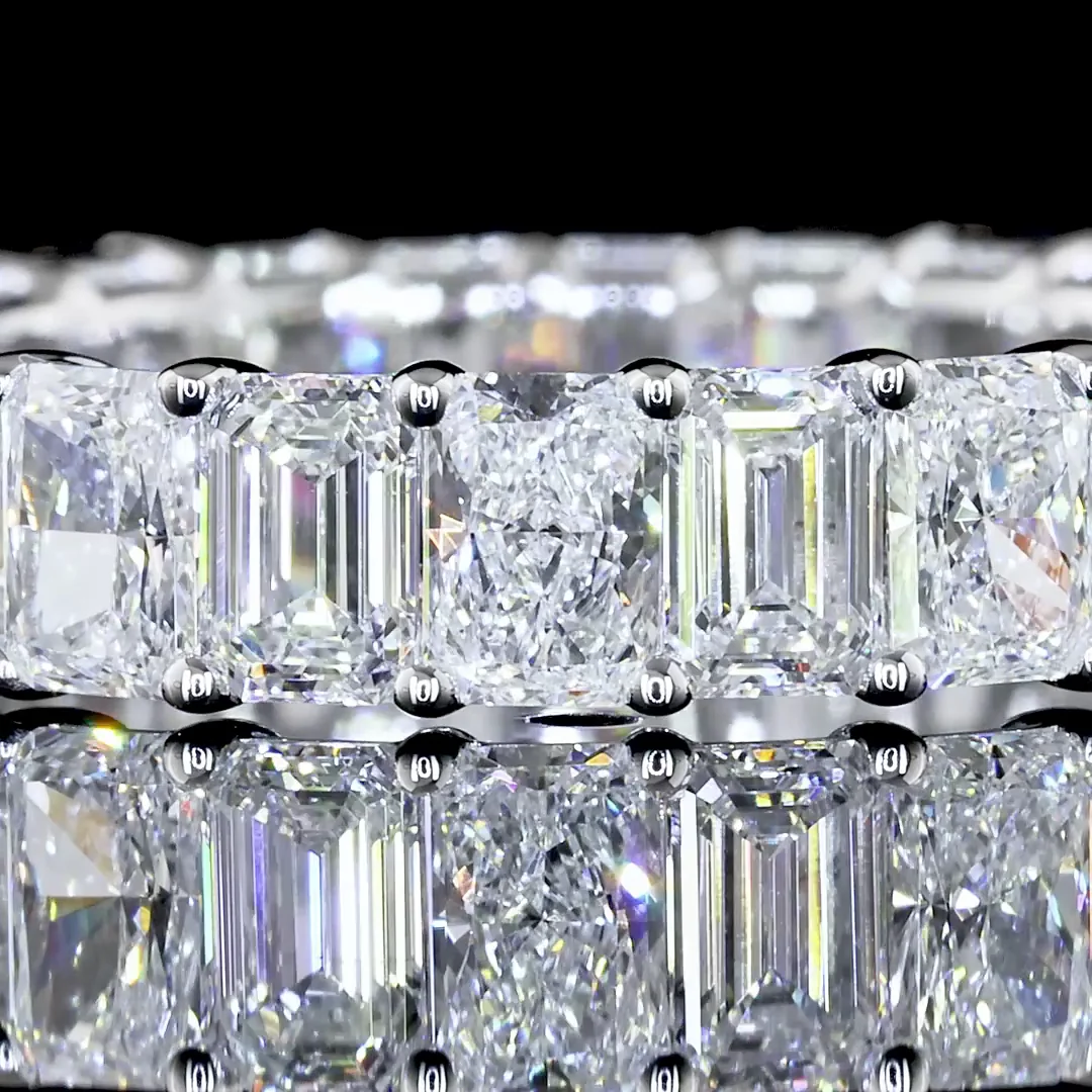 3.6 Cts 14k White Gold Mix Shape Eternity Band Eternity Band - Image 2