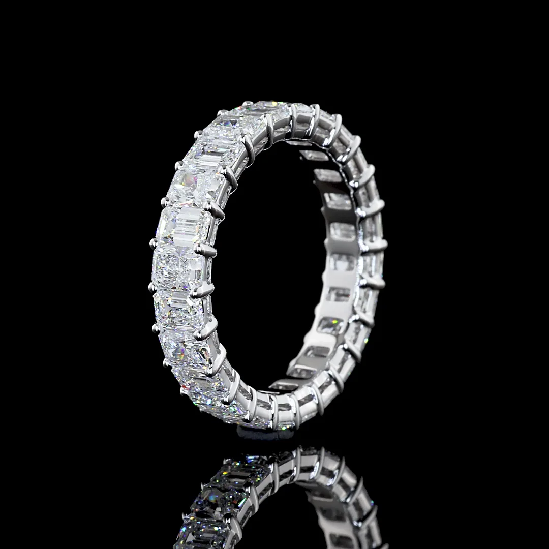 3.6 Cts 14k White Gold Mix Shape Eternity Band Eternity Band - Image 4