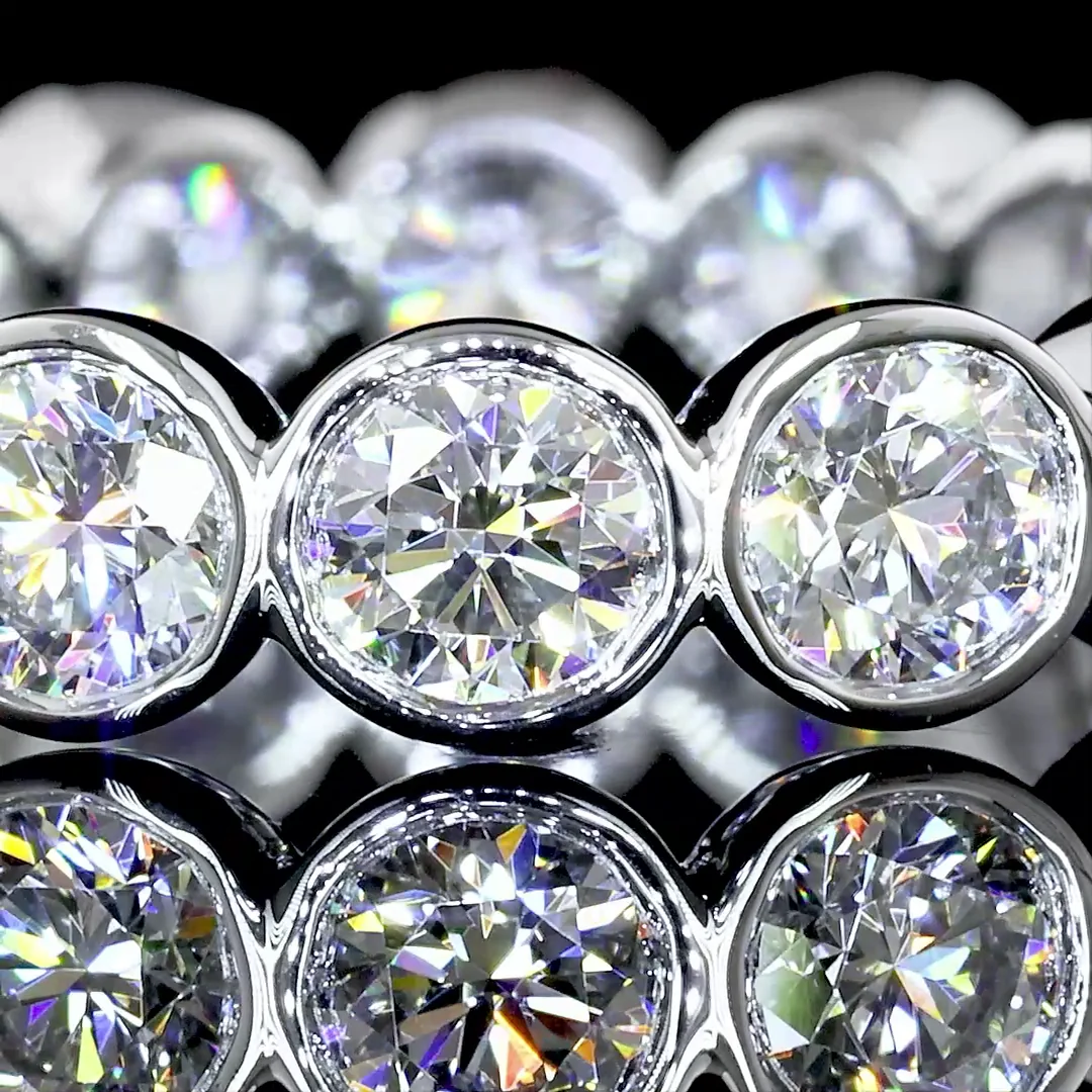 2.61 Cts Platinum Round Shape Eternity Band Eternity Band - Image 2