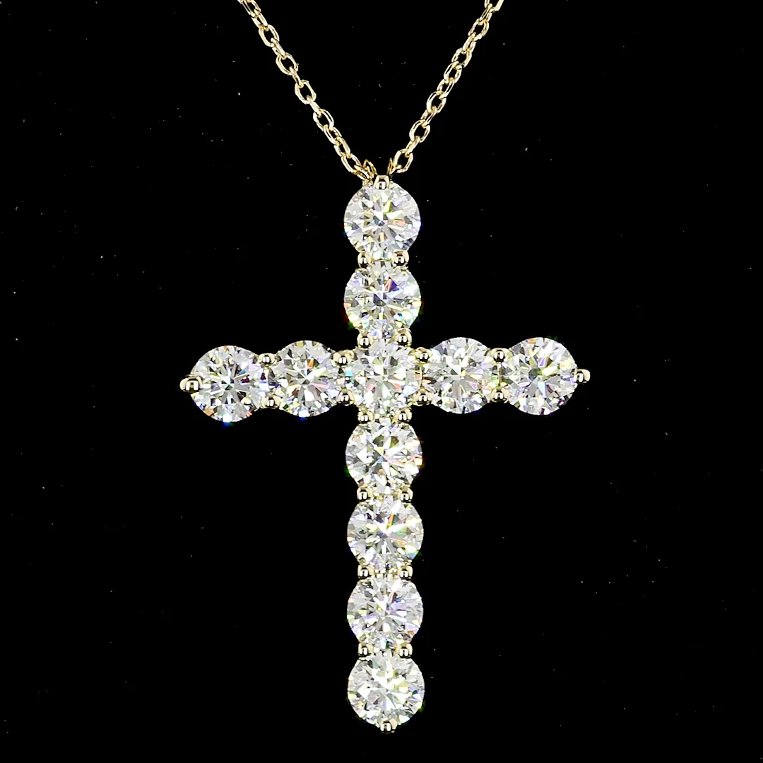 4.1 Cts 14k Yellow Gold Round Shape Symbol Pendant - Image 2