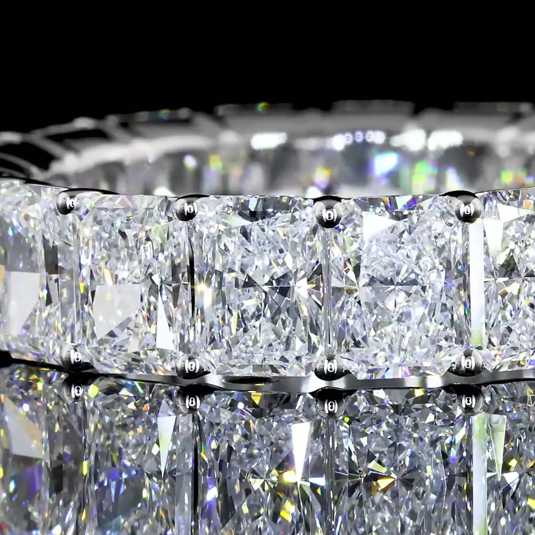 5.91 Cts Platinum Radiant Shape Eternity Band Eternity Band - Image 2