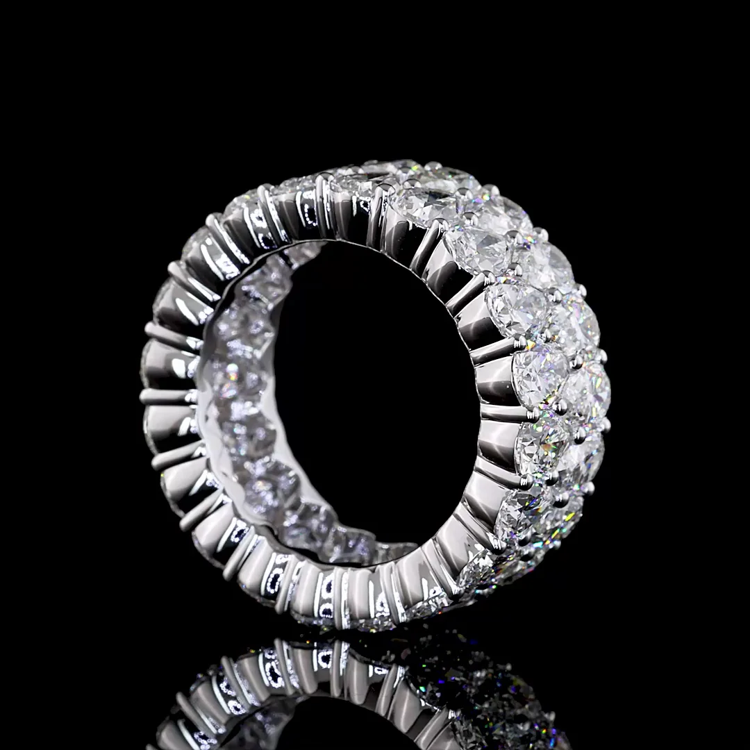 12.29 Cts 14k White Gold Pear Shape Eternity Band Eternity Band - Image 2