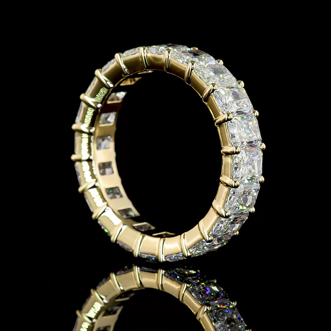 10.45 Cts 14k Yellow Gold Radiant Shape Eternity Band Eternity Band - Image 2