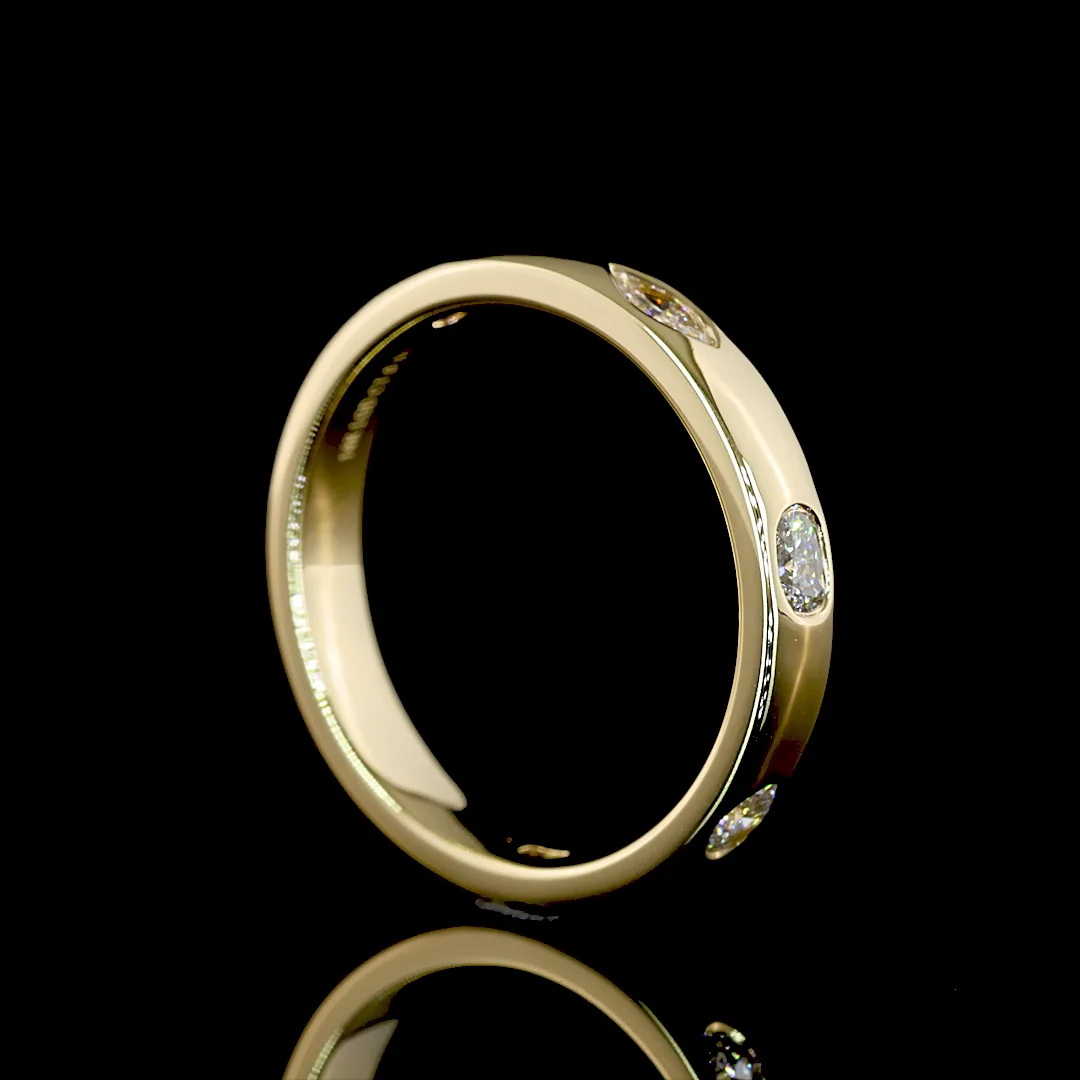 0.31 Cts 14k Yellow Gold Mix Shape Eternity Band Eternity Band - Image 2