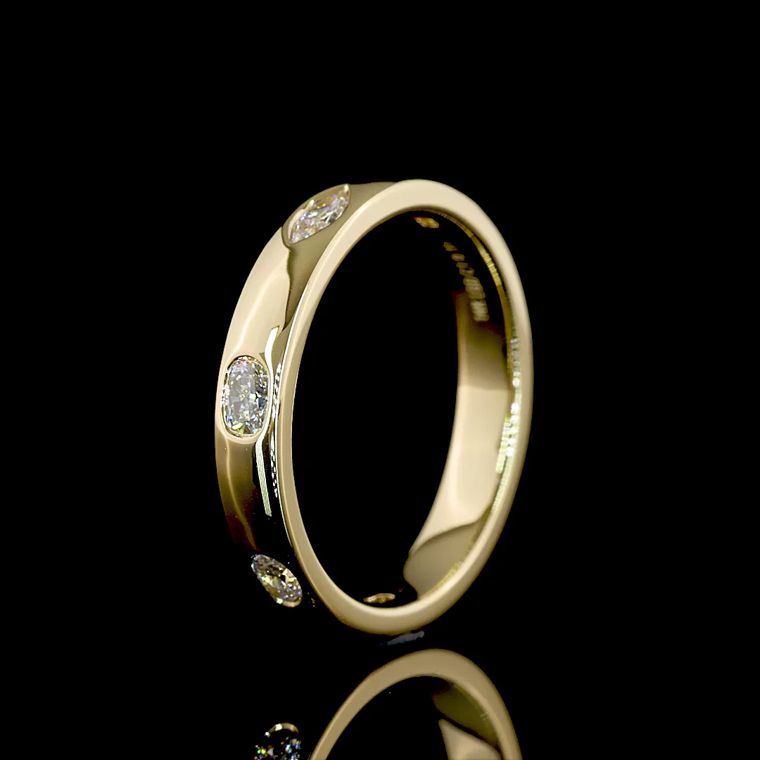 0.31 Cts 14k Yellow Gold Mix Shape Eternity Band Eternity Band - Image 4