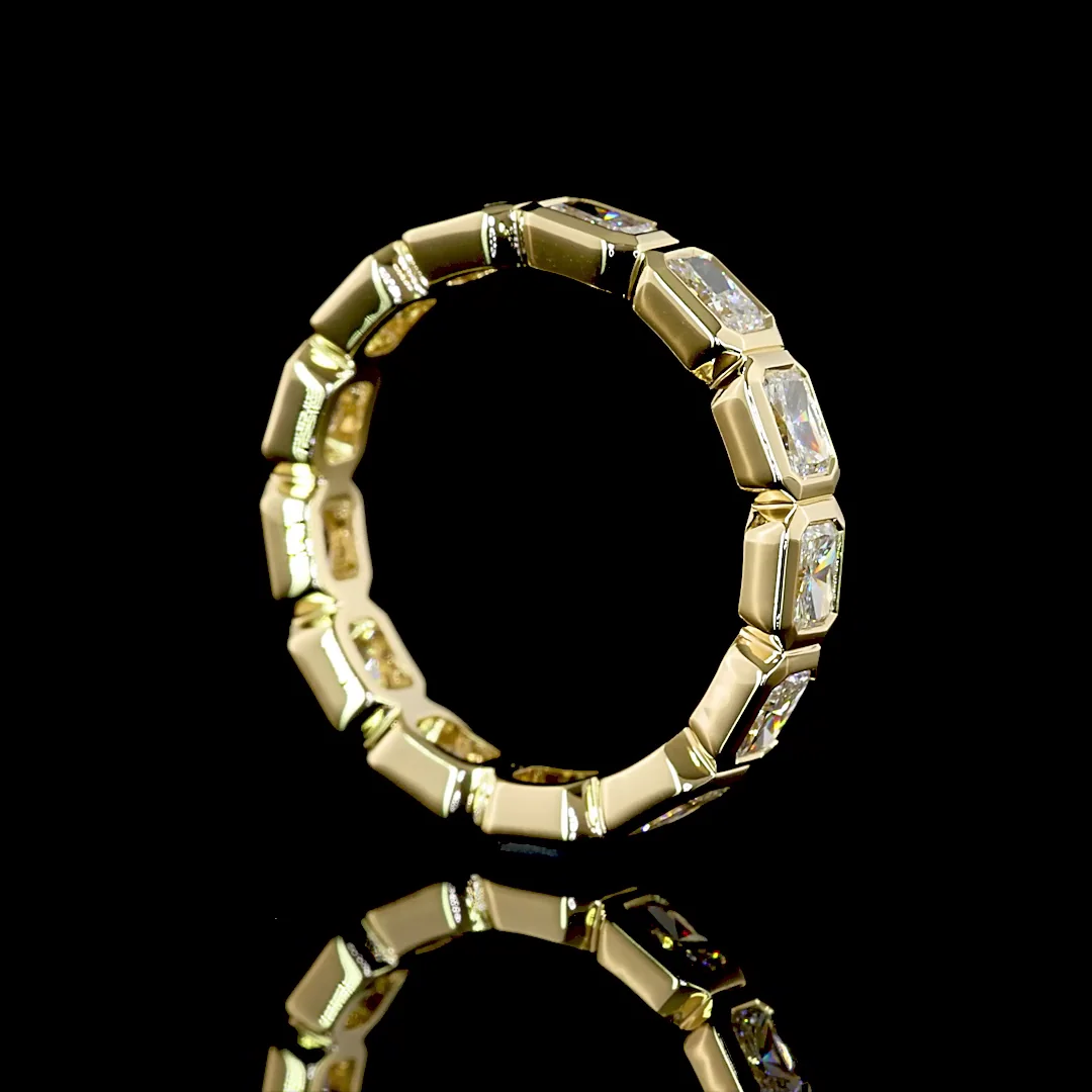 1.47 Cts 14k Yellow Gold Radiant Shape Eternity Band Eternity Band - Image 2