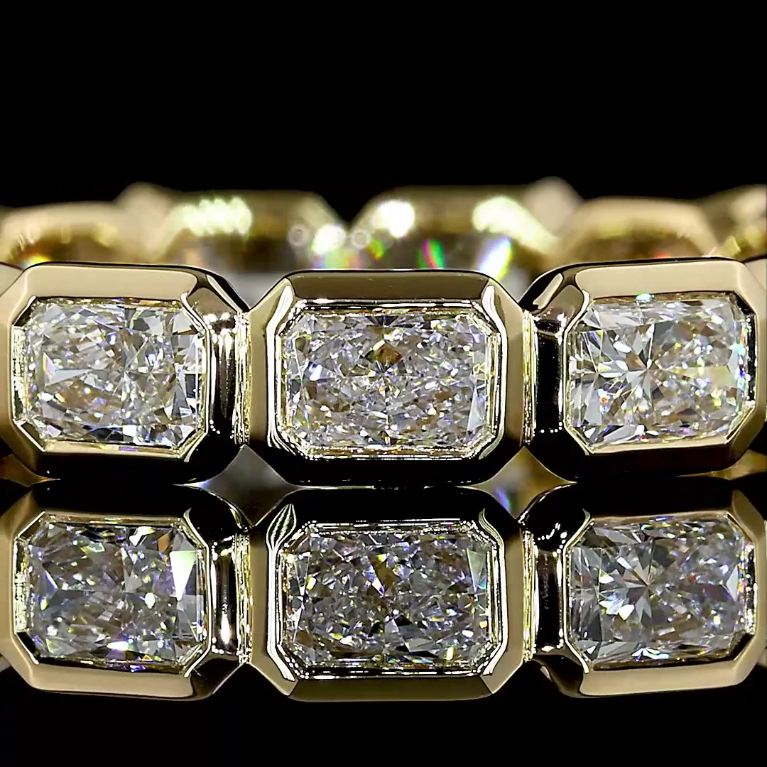 1.47 Cts 14k Yellow Gold Radiant Shape Eternity Band Eternity Band - Image 3