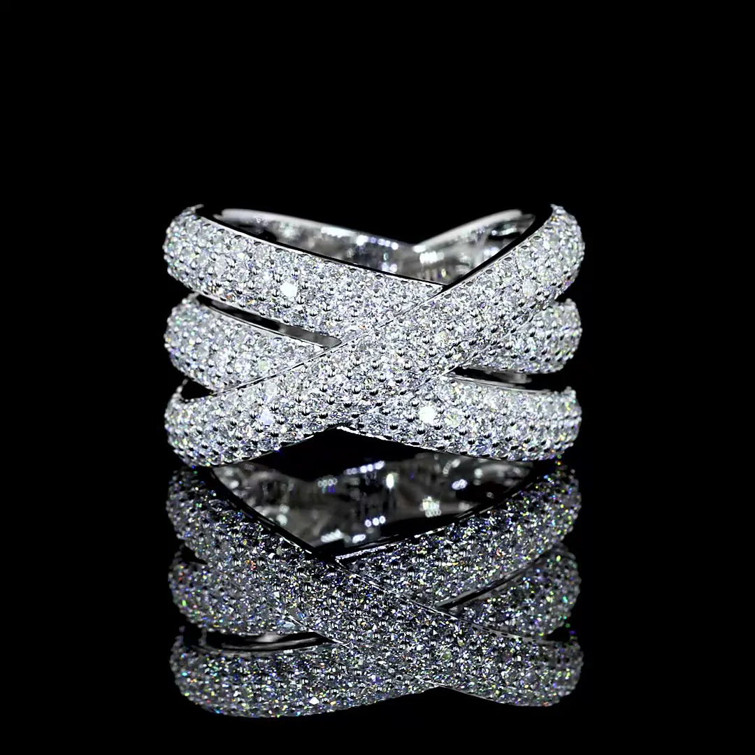 2.52 Cts 14k White Gold Round Shape Special Ring - Video