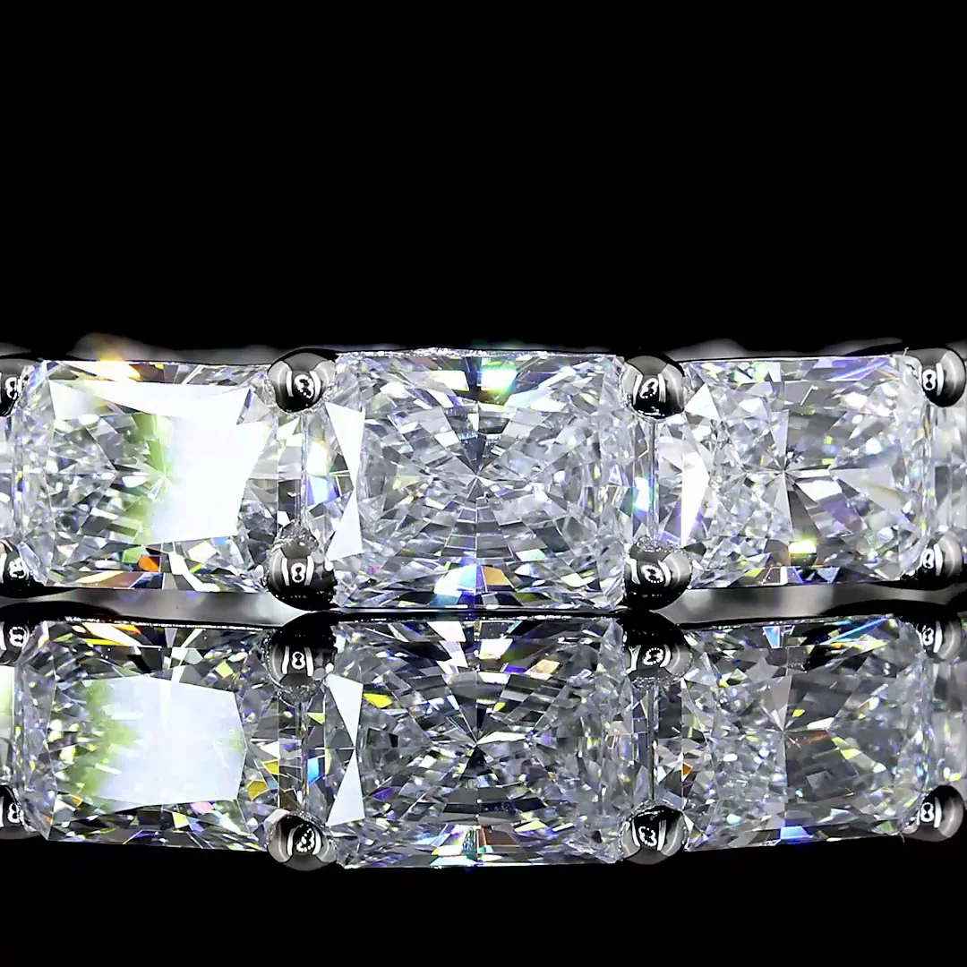 2.91 Cts Platinum Radiant Shape Eternity Band Eternity Band - Image 3