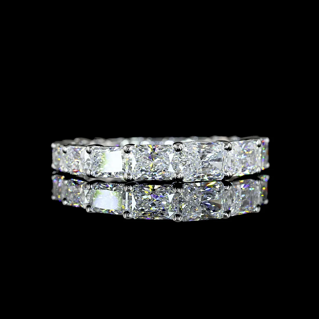 2.91 Cts Platinum Radiant Shape Eternity Band Eternity Band - Video