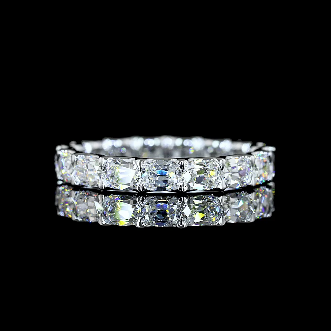 2.48 Cts 14k White Gold Antique Cushion Shape Eternity Band Eternity Band - Video
